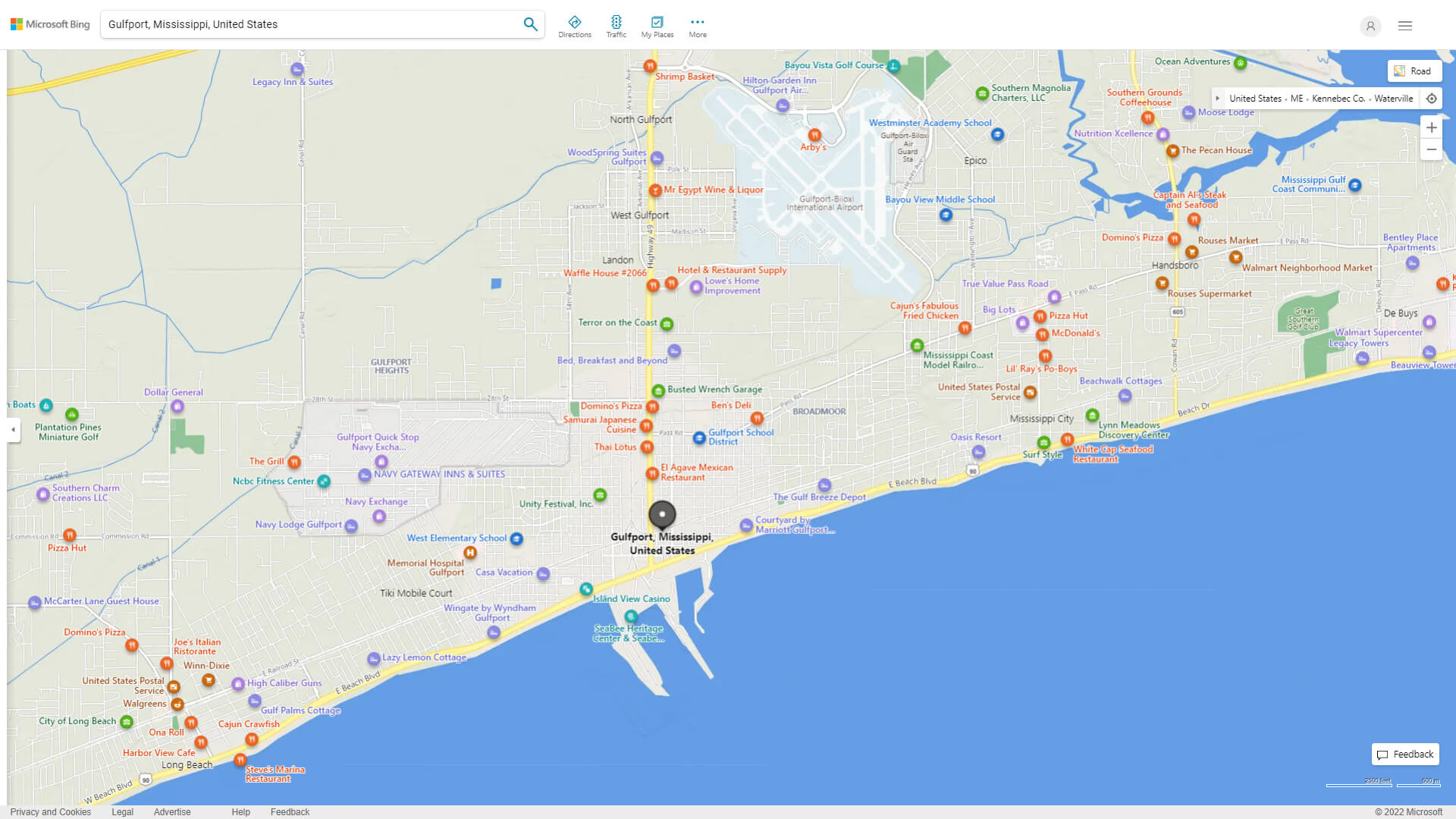 Gulfport Detailed Map